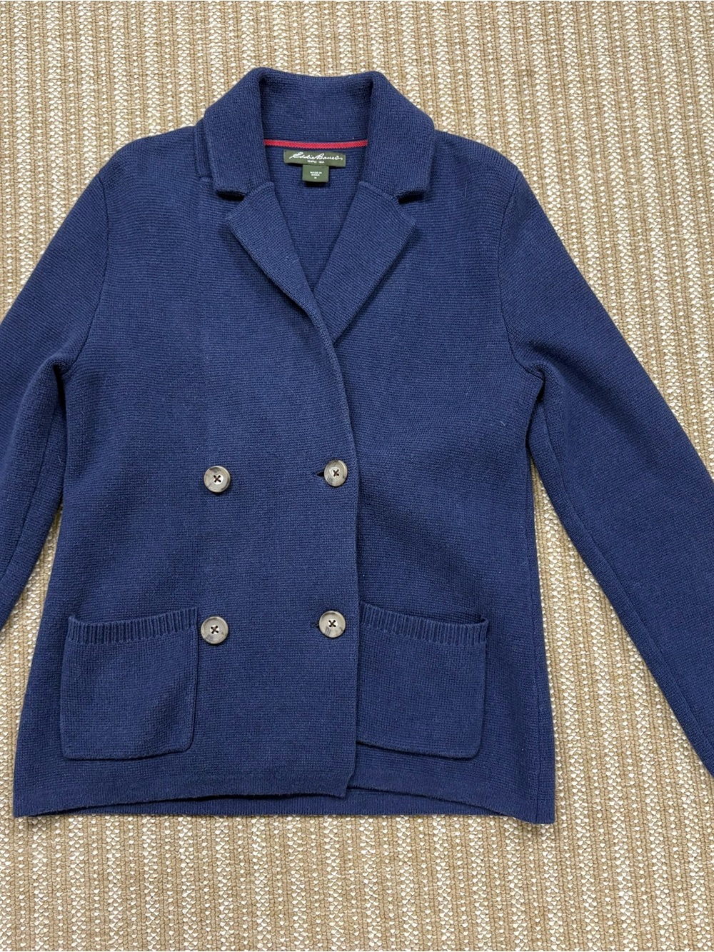 Eddie Bauer Women’s Navy Blue Button Cardigan Sweater Size Medium